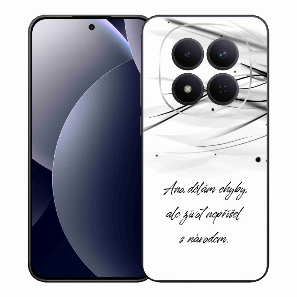 Gélový kryt mmCase na Xiaomi Redmi Note 15 Pro 5G - citát biele pozadie