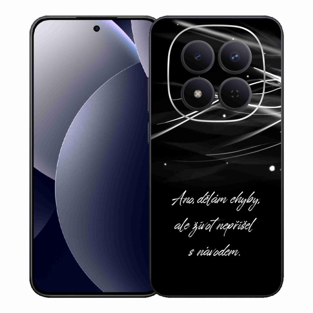 Gélový kryt mmCase na Xiaomi Redmi Note 15 Pro 5G - citát čierne pozadie