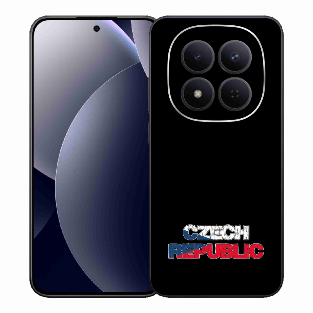 Gélový kryt mmCase na Xiaomi Redmi Note 15 Pro 5G - Czech Republic čierne pozadie