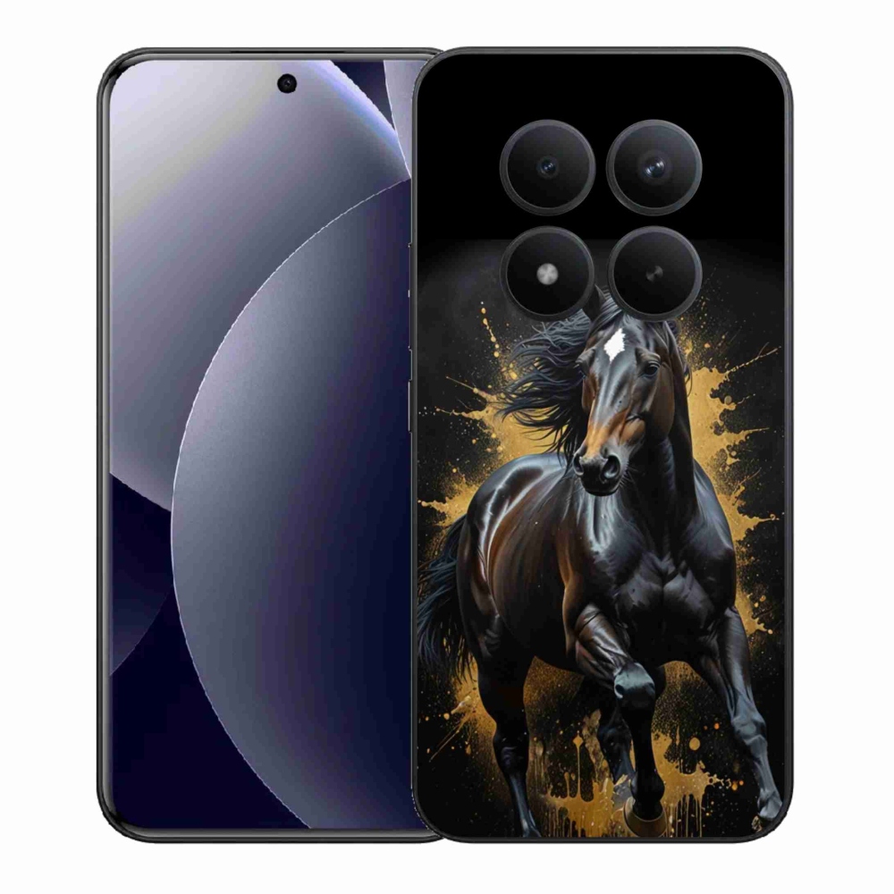 Gélový kryt mmCase na Xiaomi Redmi Note 15 Pro+ 5G - elegantný čierny žrebec