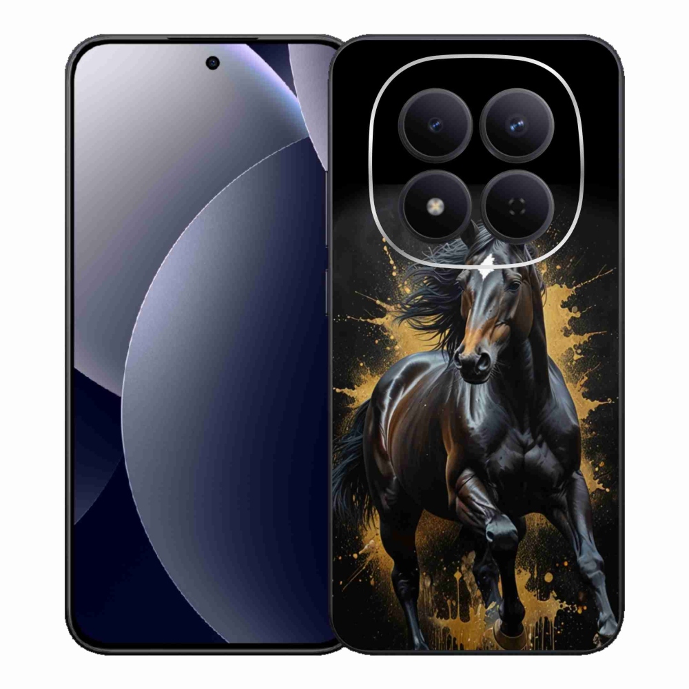 Gélový kryt mmCase na Xiaomi Redmi Note 15 Pro 5G - elegantný čierny žrebec