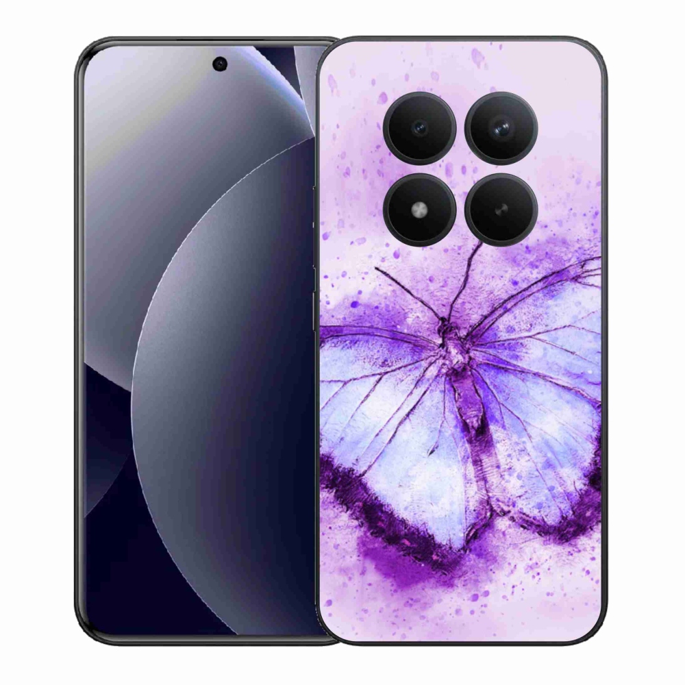 Gélový kryt mmCase na Xiaomi Redmi Note 15 Pro+ 5G/Xiaomi Poco M8 Pro 5G - fialový motýľ