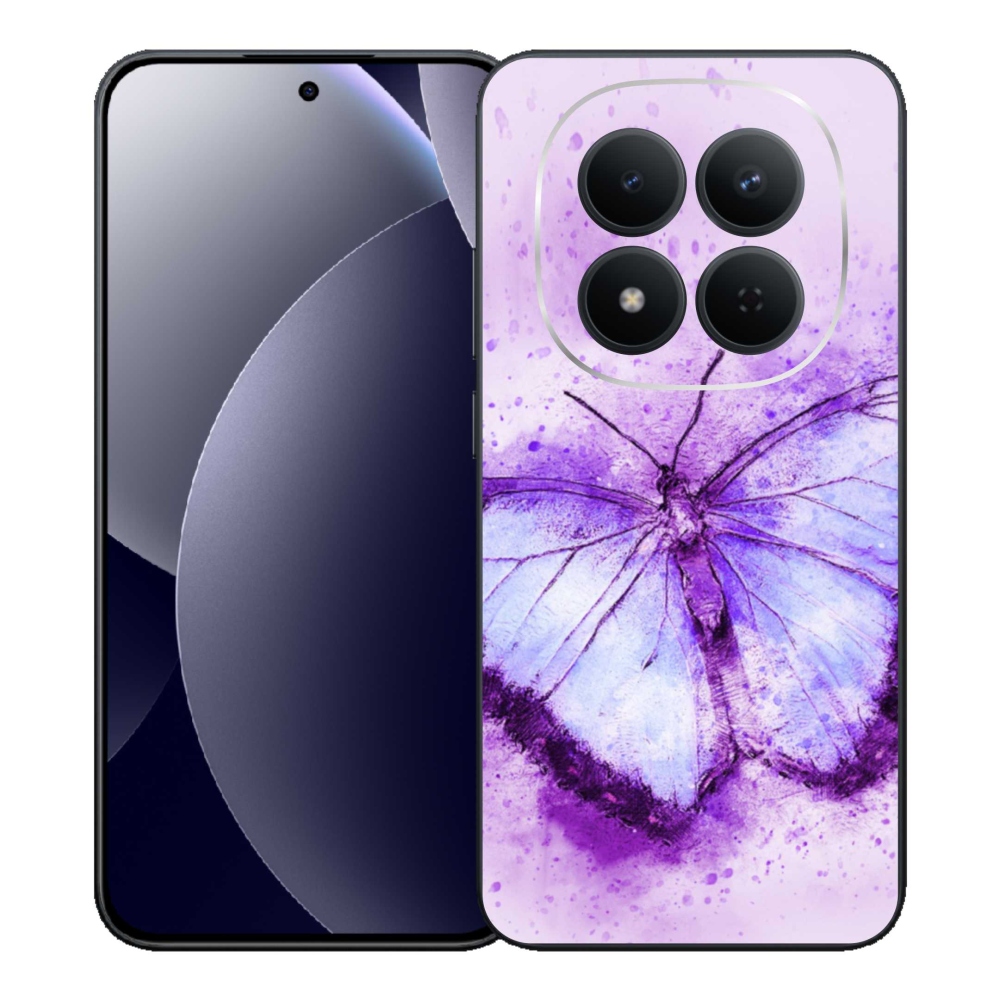 Gélový kryt mmCase na Xiaomi Redmi Note 15 Pro 5G - fialový motýľ