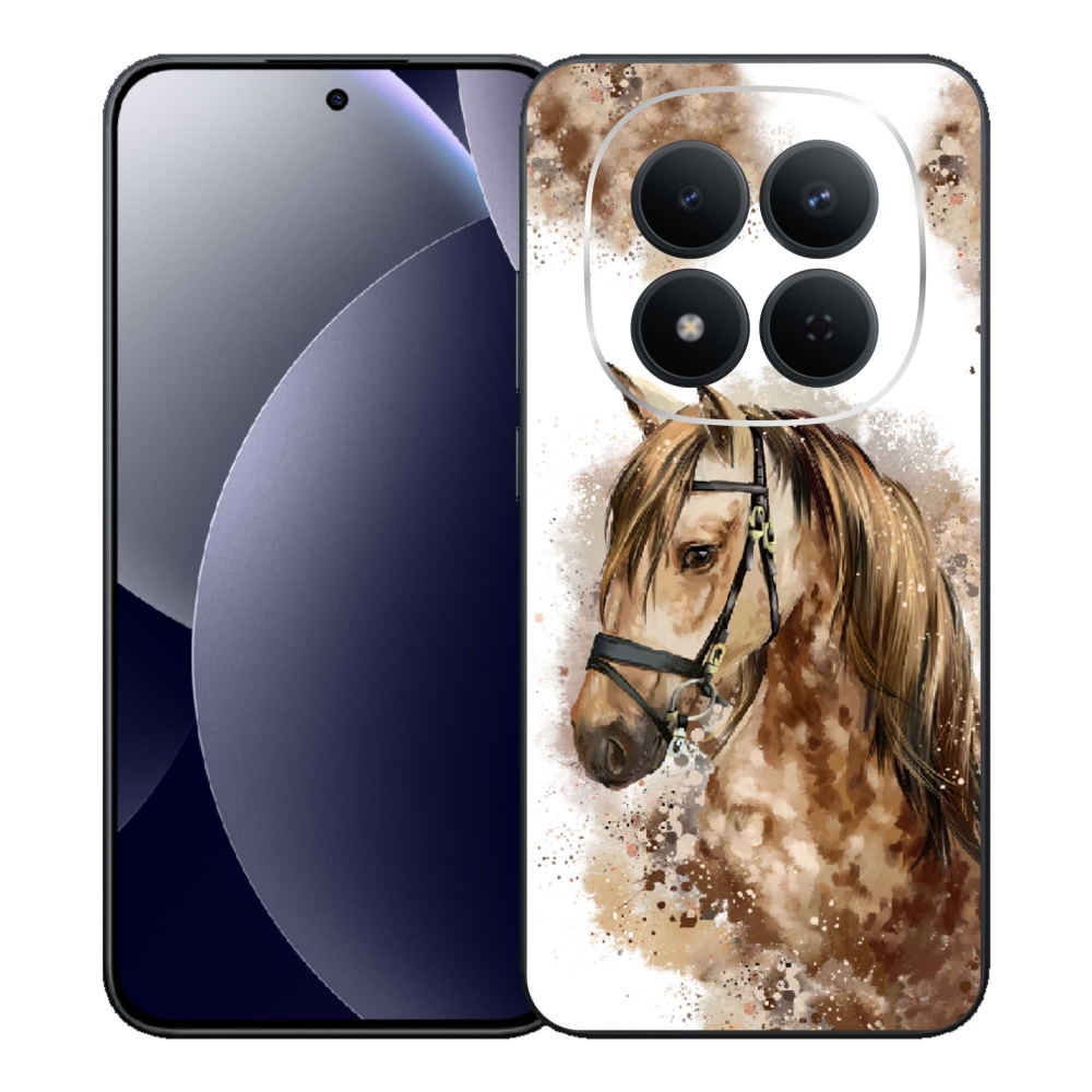 Gélový kryt mmCase na Xiaomi Redmi Note 15 Pro 5G - hnedý kreslený kôň
