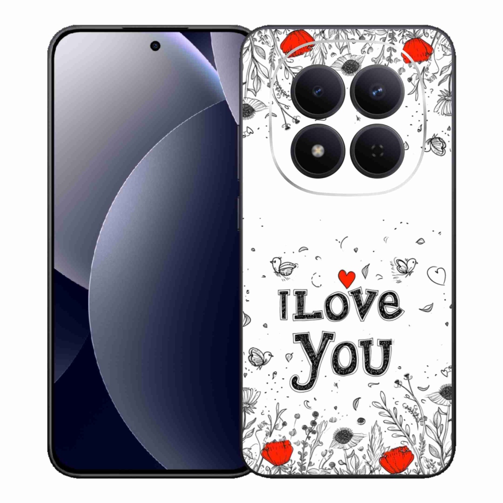 Gélový kryt mmCase na Xiaomi Redmi Note 15 Pro 5G - I love you biele pozadie