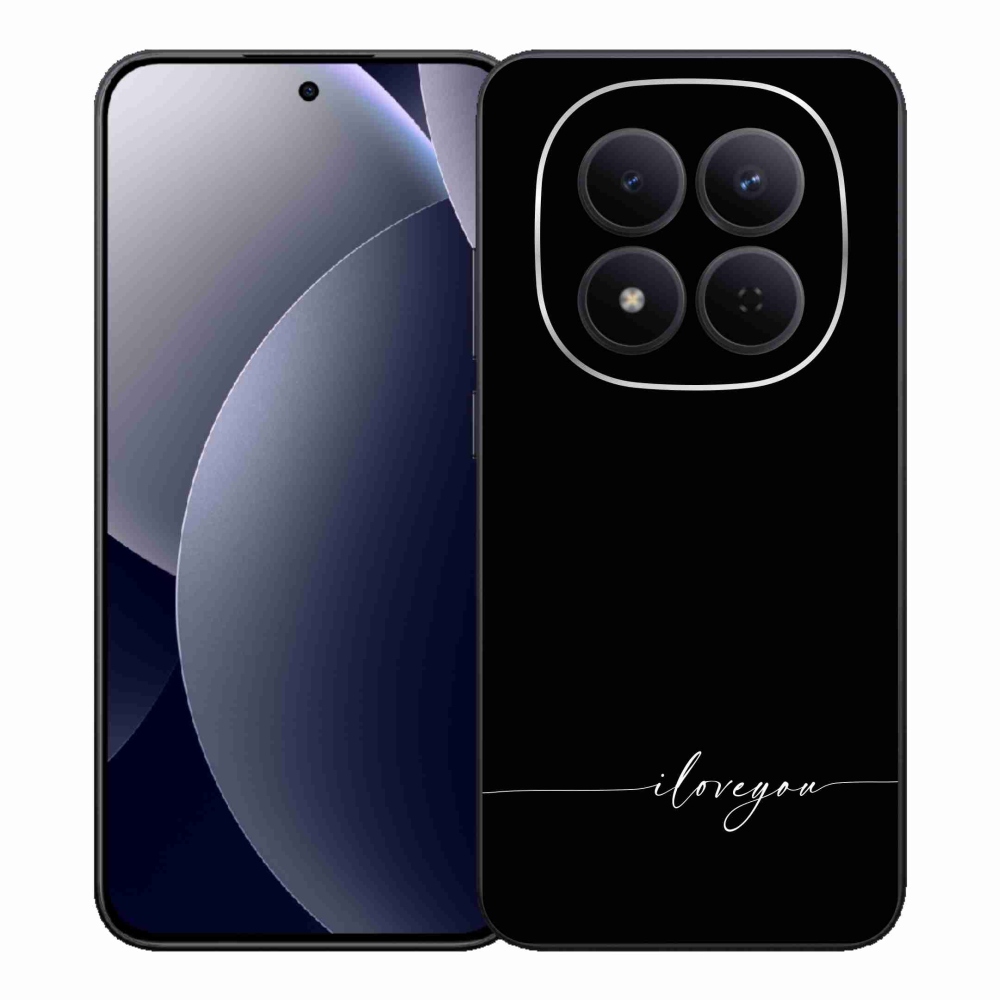 Gélový kryt mmCase na Xiaomi Redmi Note 15 Pro 5G - I love you čierne pozadie