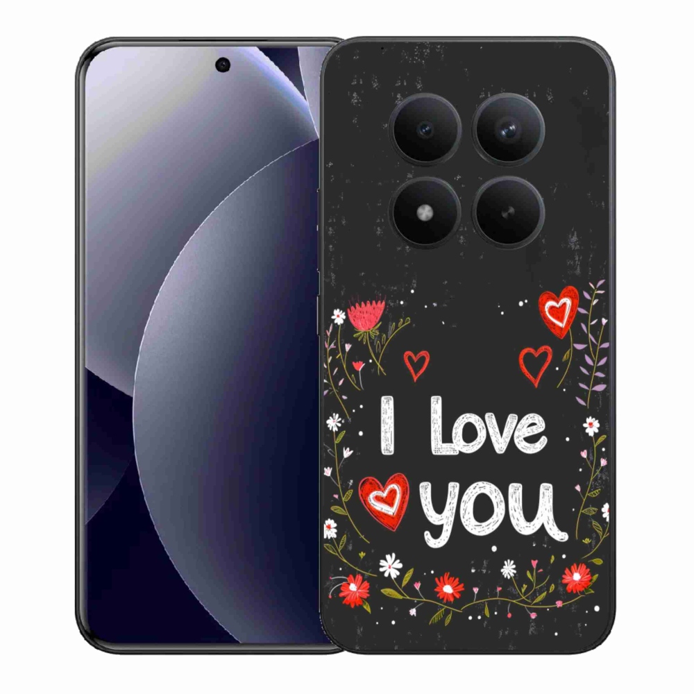 Gélový kryt mmCase na Xiaomi Redmi Note 15 Pro+ 5G/Xiaomi Poco M8 Pro 5G - I love you čierne pozadie