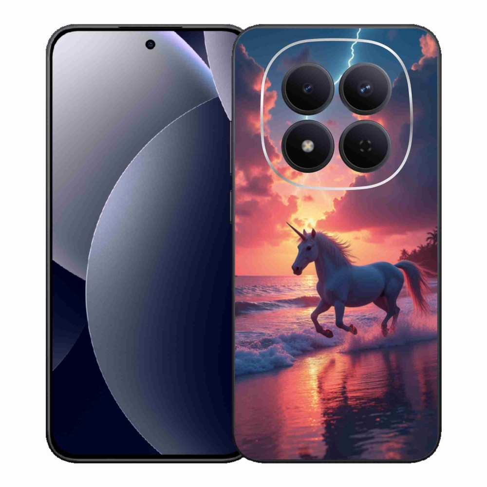 Gélový kryt mmCase na Xiaomi Redmi Note 15 Pro 5G - jednorožec na pláži