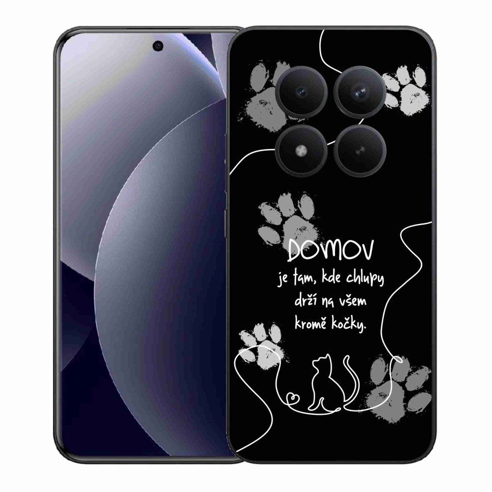 Gélový kryt mmCase na Xiaomi Redmi Note 15 Pro+ 5G/Xiaomi Poco M8 Pro 5G - mačacie motív čierne pozadie