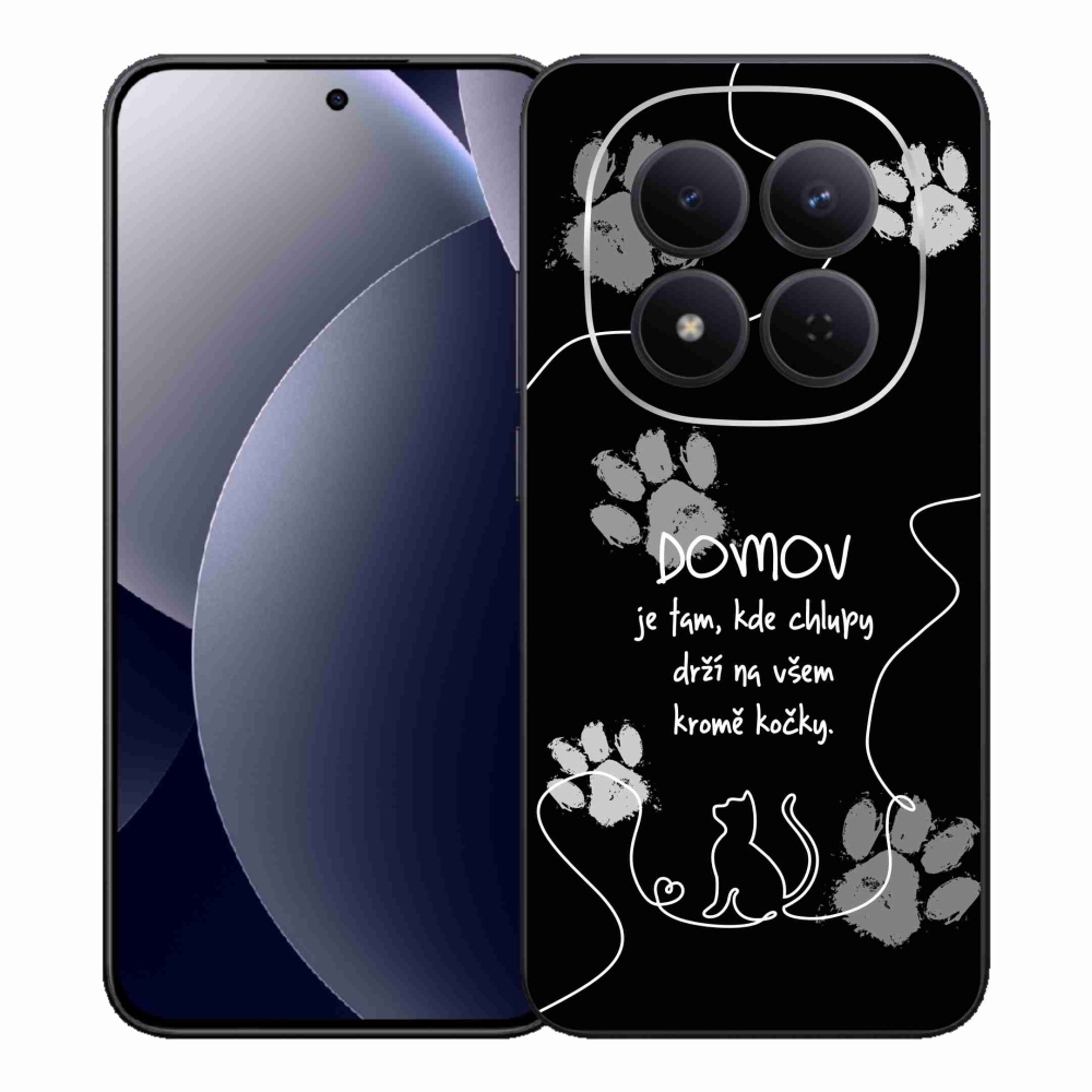 Gélový kryt mmCase na Xiaomi Redmi Note 15 Pro 5G - mačacie motív čierne pozadie