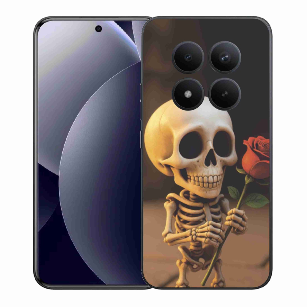 Gélový kryt mmCase na Xiaomi Redmi Note 15 Pro+ 5G/Xiaomi Poco M8 Pro 5G - kostlivec s ružou