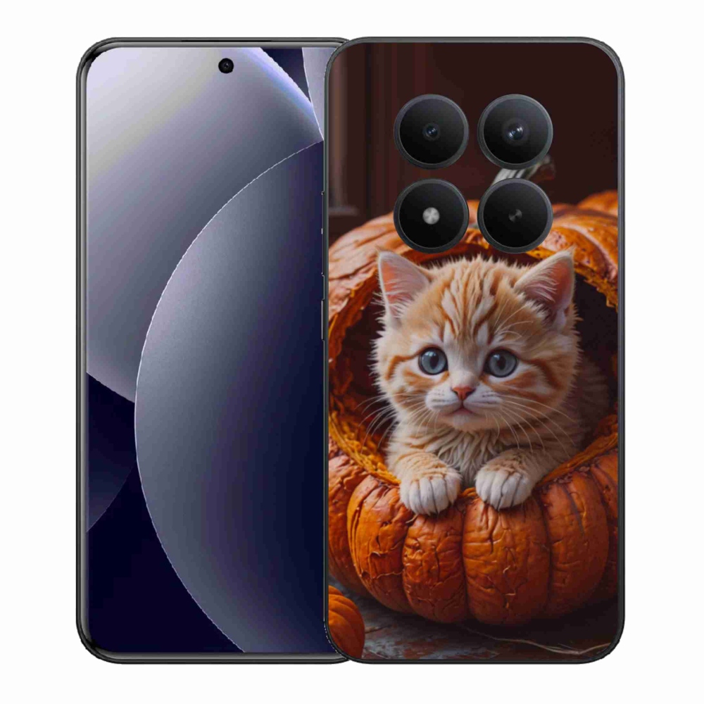 Gélový kryt mmCase na Xiaomi Redmi Note 15 Pro+ 5G/Xiaomi Poco M8 Pro 5G - mačiatko a tekvica 2
