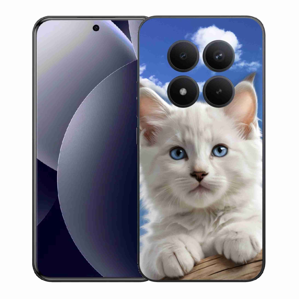 Gélový kryt mmCase na Xiaomi Redmi Note 15 Pro+ 5G - mačiatko a oblaky