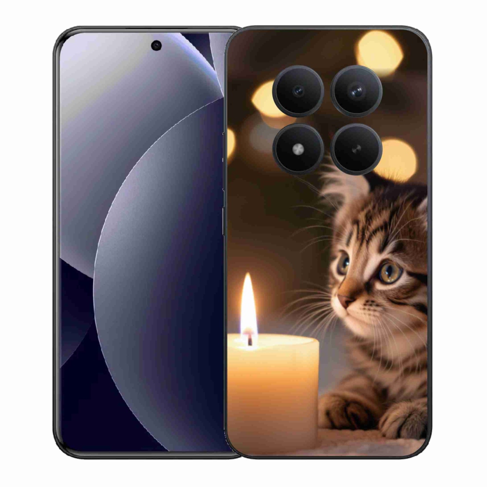 Gélový kryt mmCase na Xiaomi Redmi Note 15 Pro+ 5G/Xiaomi Poco M8 Pro 5G - mačiatko a sviečka