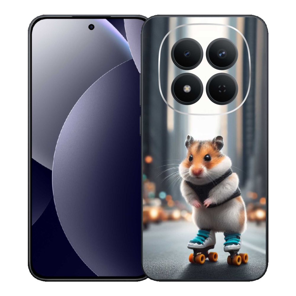 Gélový kryt mmCase na Xiaomi Redmi Note 15 Pro 5G - škrečok na korčuliach