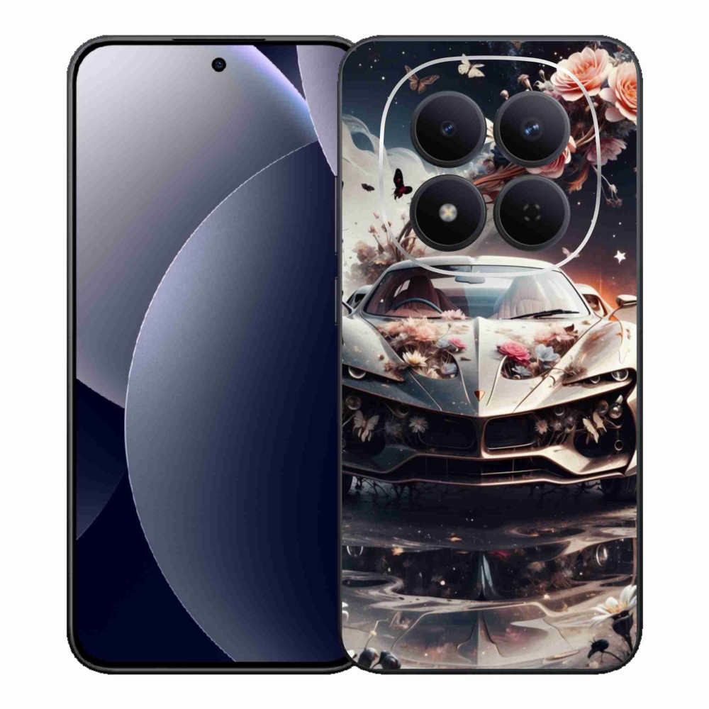 Gélový kryt mmCase na Xiaomi Redmi Note 15 Pro 5G - kvetinový športový automobil