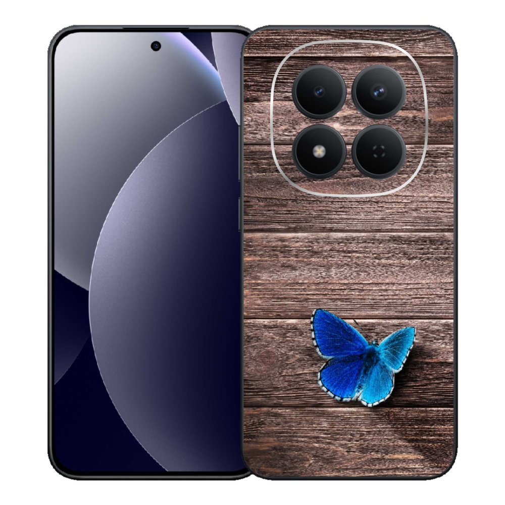 Gélový kryt mmCase na Xiaomi Redmi Note 15 Pro 5G - modrý motýľ 1