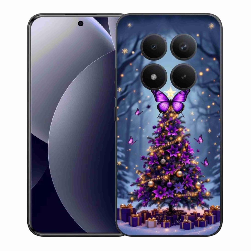 Gélový kryt mmCase na Xiaomi Redmi Note 15 Pro+ 5G - motýlí vianočný stromček