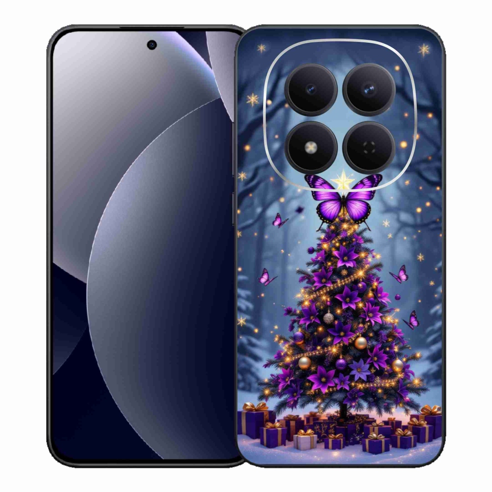 Gélový kryt mmCase na Xiaomi Redmi Note 15 Pre 5G - motýlí vianočný stromček