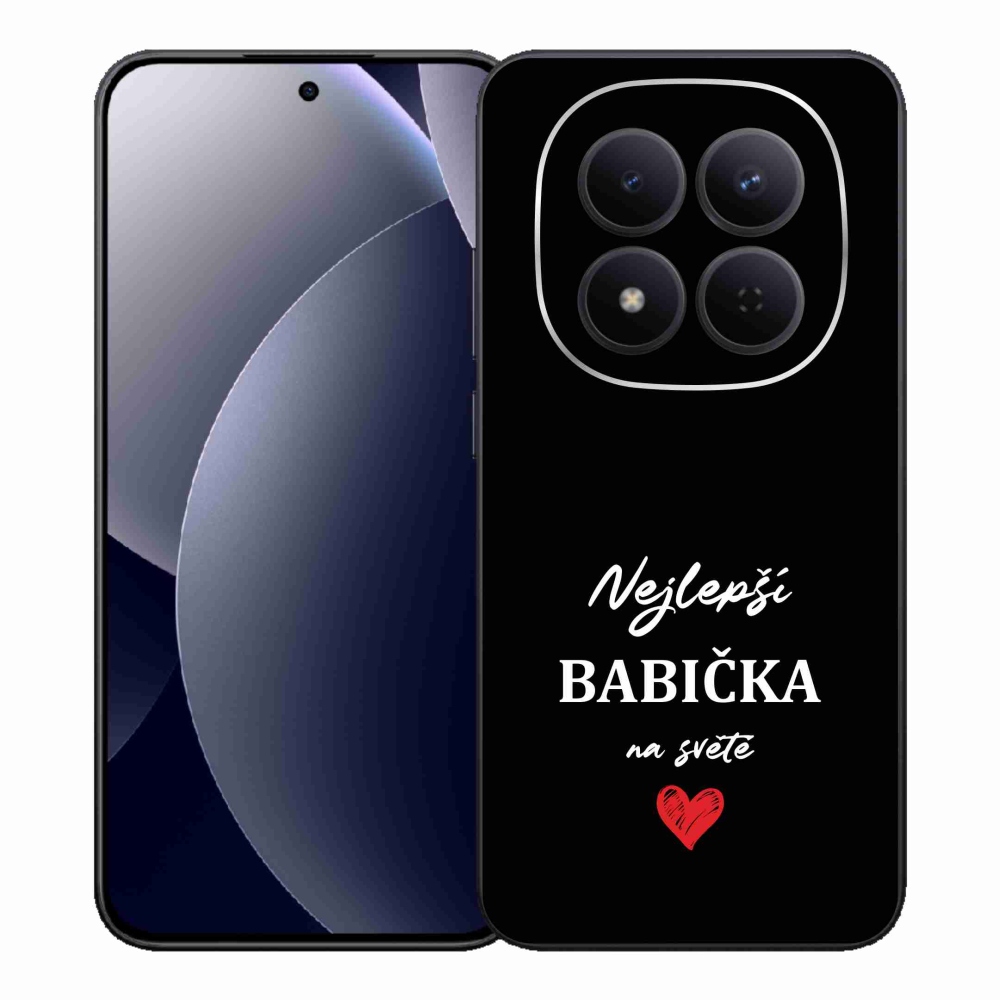 Gélový kryt mmCase na Xiaomi Redmi Note 15 Pro 5G - najlepšia babička 1 čierne pozadie