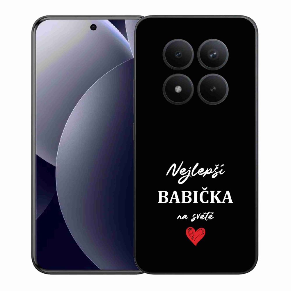 Gélový kryt mmCase na Xiaomi Redmi Note 15 Pro+ 5G/Xiaomi Poco M8 Pro 5G - najlepšia babička 1 čierne pozadie