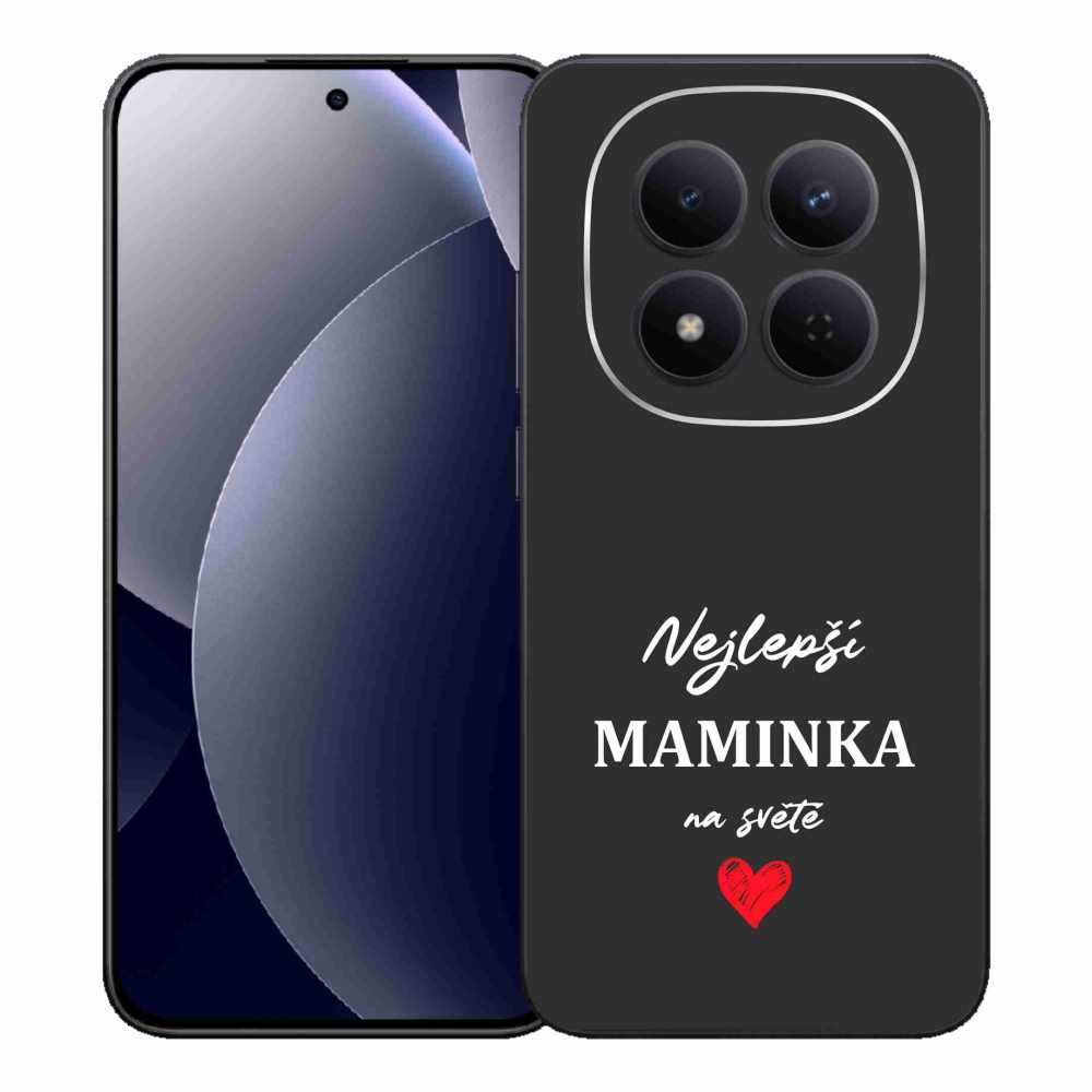 Gélový kryt mmCase na Xiaomi Redmi Note 15 Pro 5G - najlepšia mamička 1 čierne pozadie