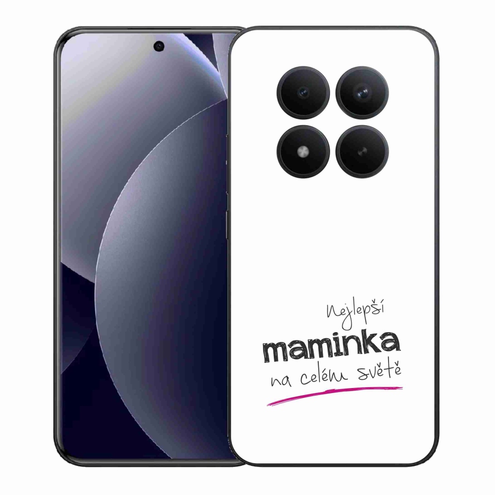 Gélový kryt mmCase na Xiaomi Redmi Note 15 Pro+ 5G/Xiaomi Poco M8 Pro 5G - najlepšia mamička 4 biele pozadie