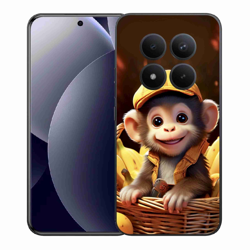 Gélový kryt mmCase na Xiaomi Redmi Note 15 Pro+ 5G - opice v košíku