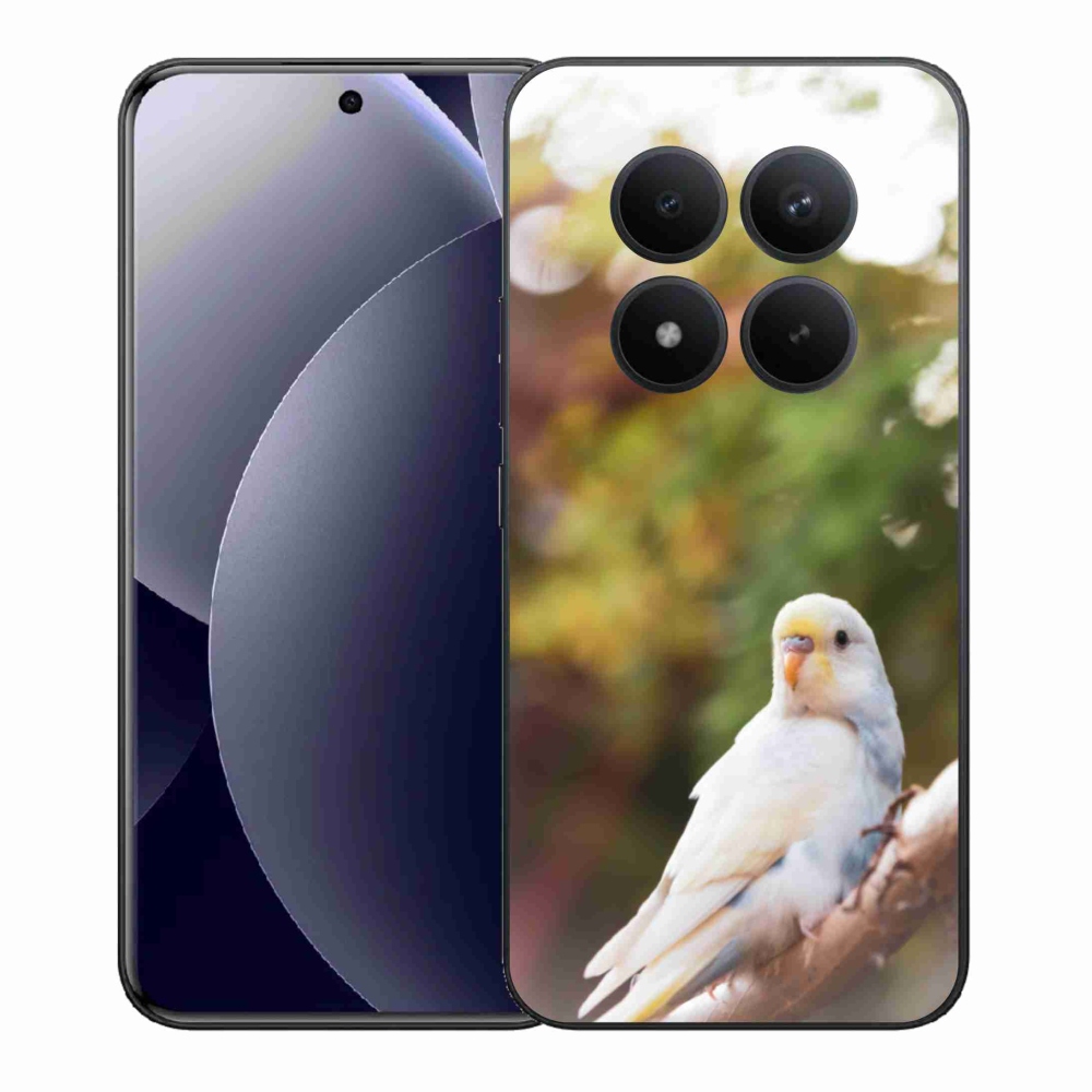 Gélový kryt mmCase na Xiaomi Redmi Note 15 Pro+ 5G/Xiaomi Poco M8 Pro 5G - papagáj andulka biela