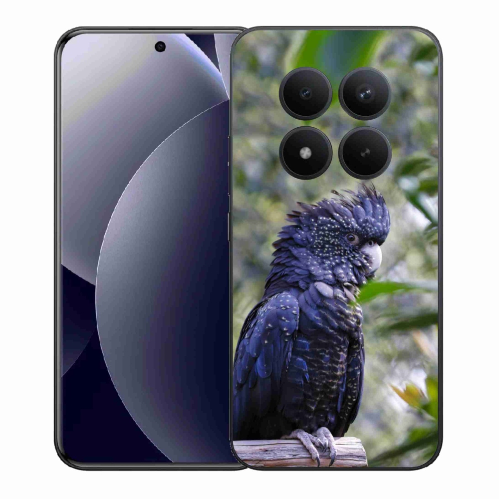 Gélový kryt mmCase na Xiaomi Redmi Note 15 Pro+ 5G - papagáj kakadu čierny