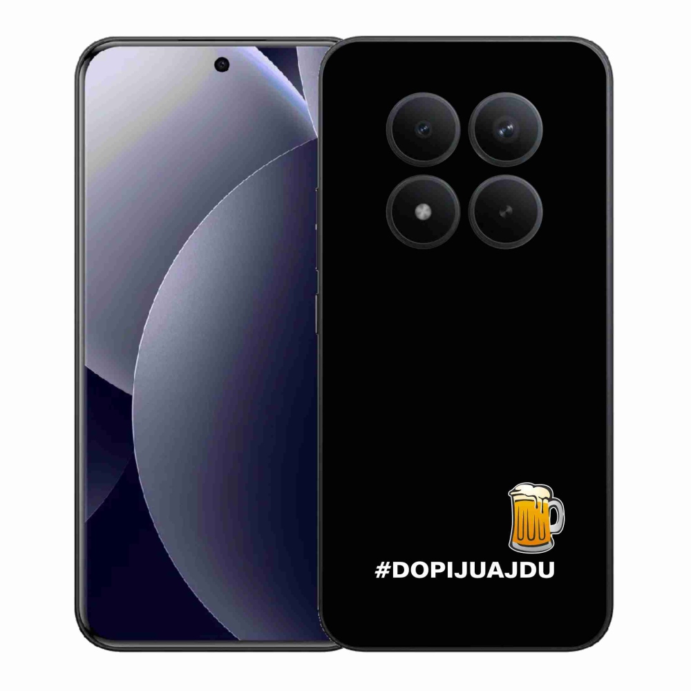 Gélový kryt mmCase na Xiaomi Redmi Note 15 Pro+ 5G/Xiaomi Poco M8 Pro 5G - pivný motív 1 čierne pozadie