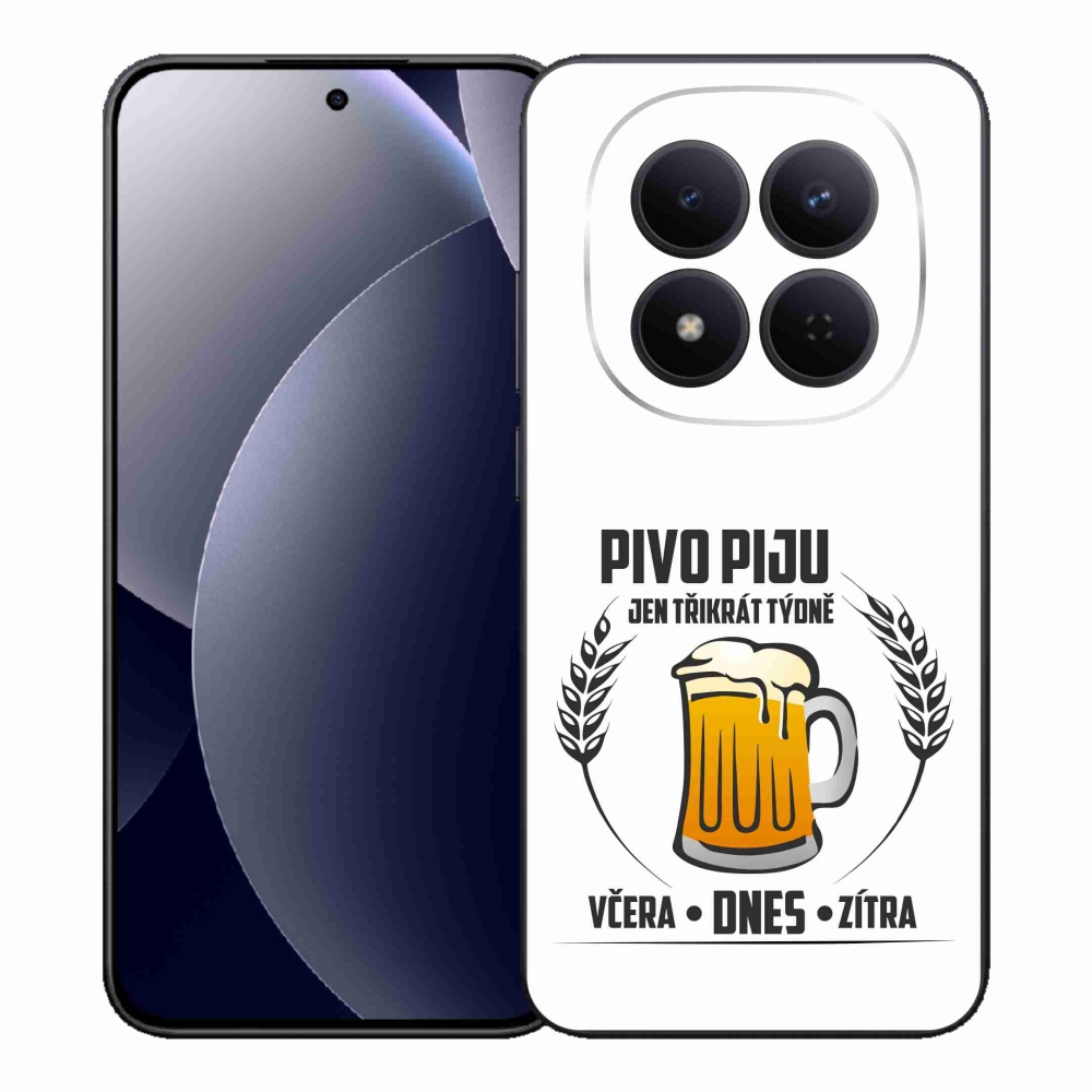 Gélový kryt mmCase na Xiaomi Redmi Note 15 Pro 5G - pivný motív biele pozadie