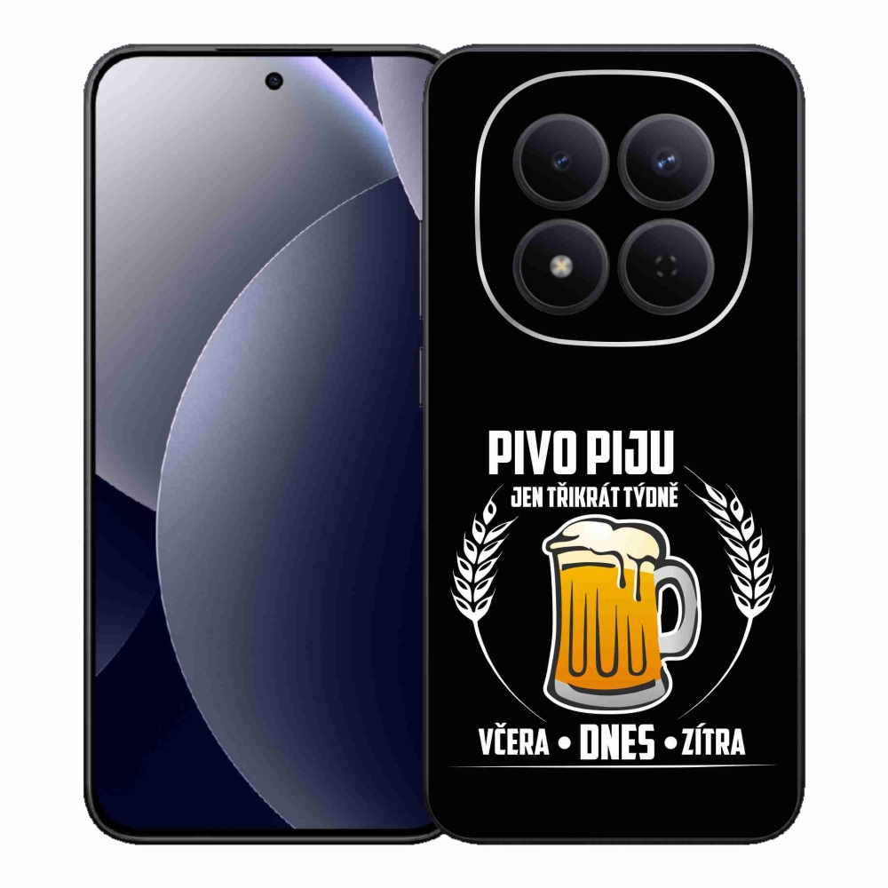 Gélový kryt mmCase na Xiaomi Redmi Note 15 Pro 5G - pivný motív čierne pozadie