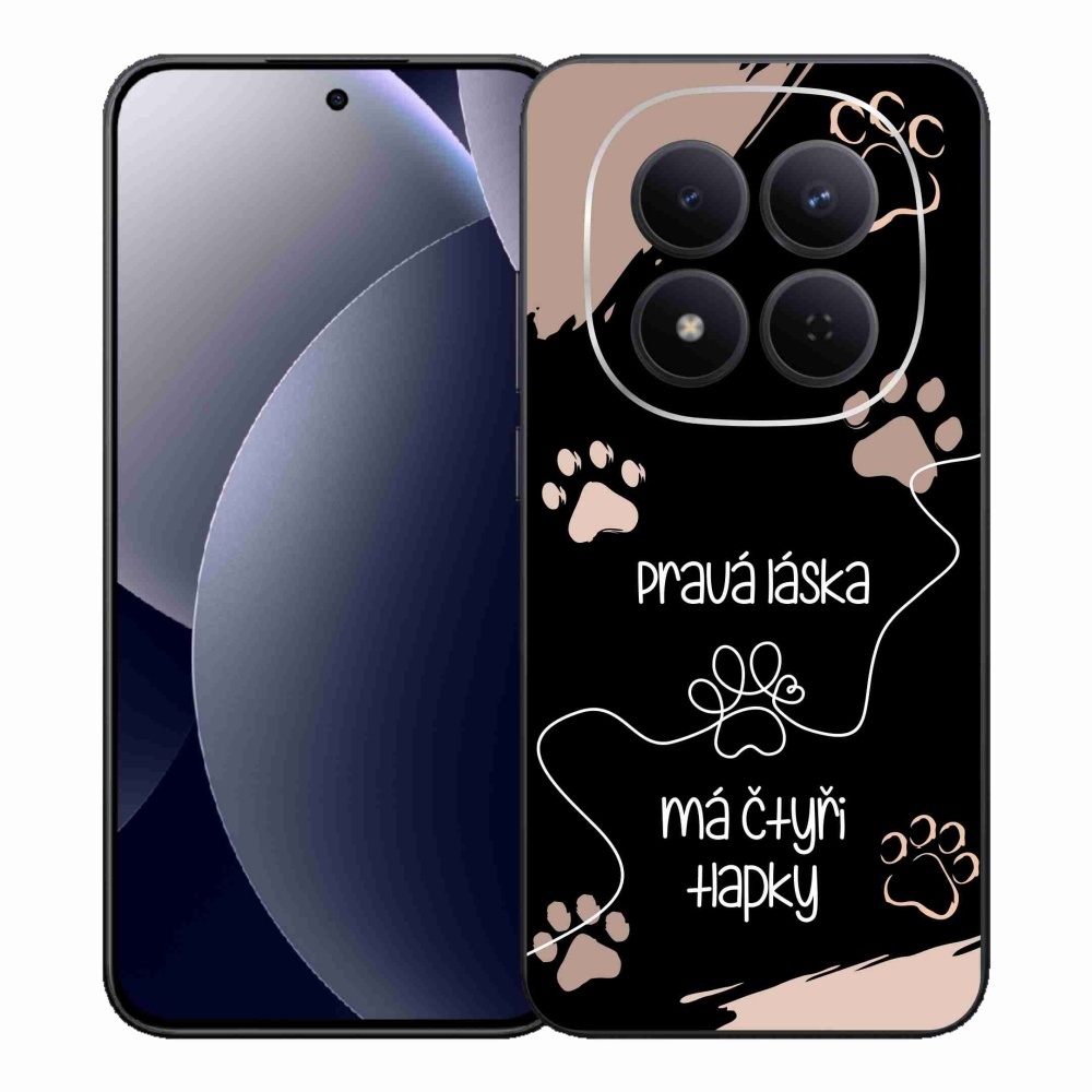 Gélový kryt mmCase na Xiaomi Redmi Note 15 Pro 5G - psí motív 1 čierne pozadie
