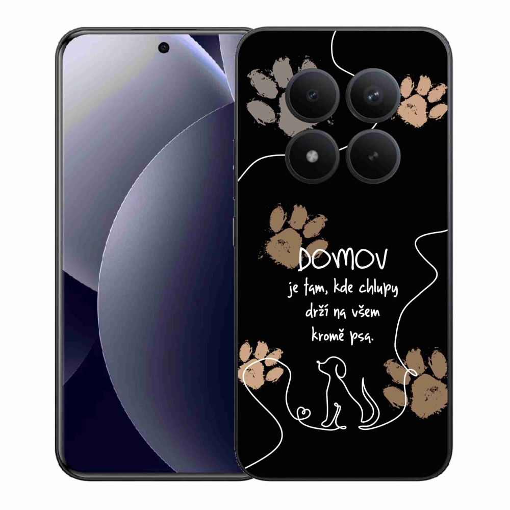 Gélový kryt mmCase na Xiaomi Redmi Note 15 Pro+ 5G/Xiaomi Poco M8 Pro 5G - psí motív čierne pozadie
