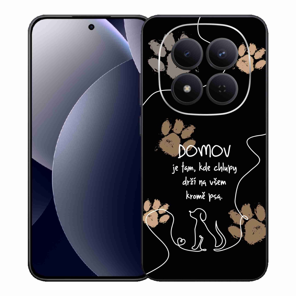 Gélový kryt mmCase na Xiaomi Redmi Note 15 Pro 5G - psí motív čierne pozadie
