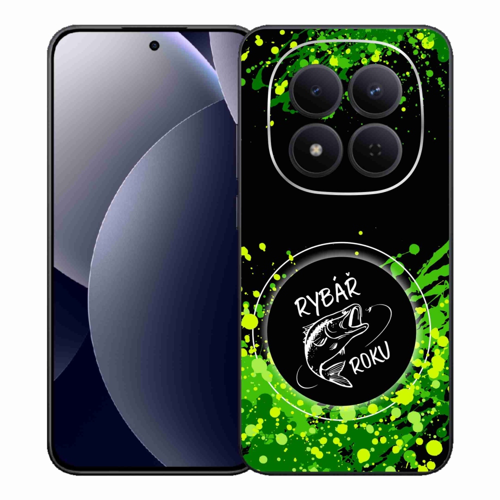 Gélový kryt mmCase na Xiaomi Redmi Note 15 Pro 5G - rybár roka čierne pozadie