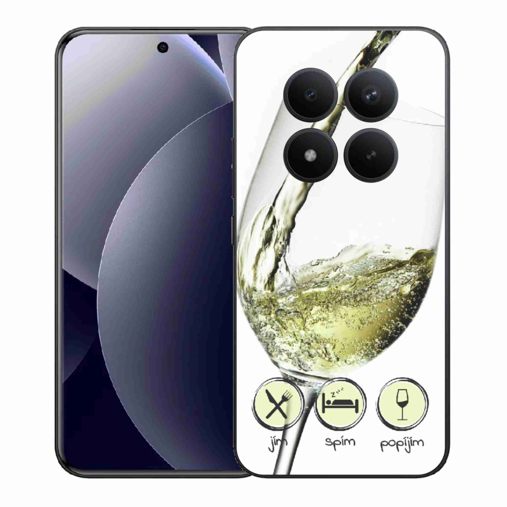 Gélový kryt mmCase na Xiaomi Redmi Note 15 Pro+ 5G/Xiaomi Poco M8 Pro 5G - pohár vína bielej