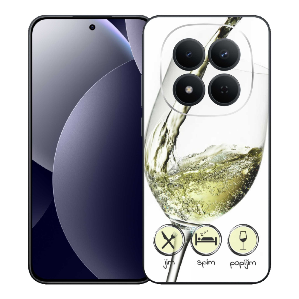 Gélový kryt mmCase na Xiaomi Redmi Note 15 Pro 5G - pohár vína bielej
