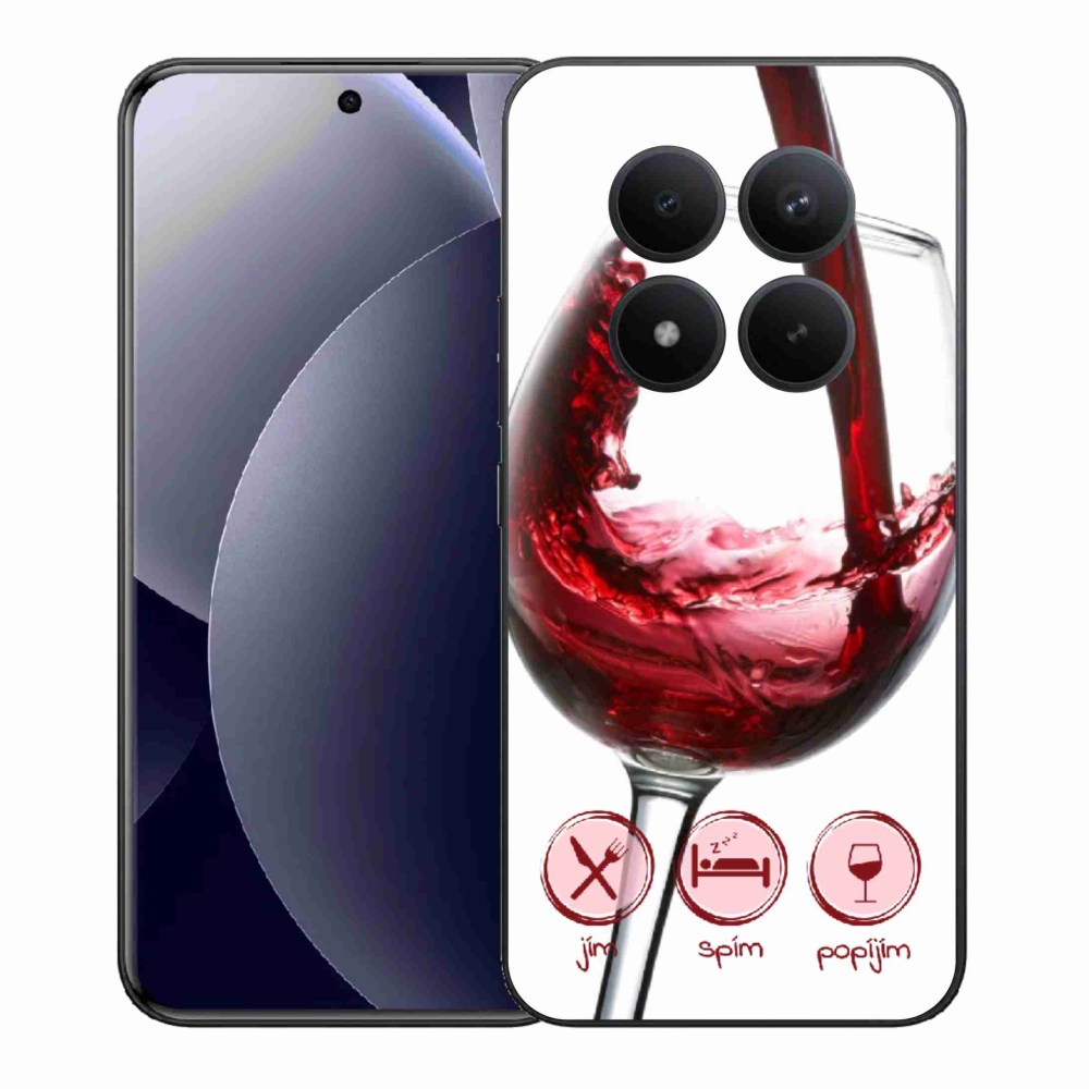 Gélový kryt mmCase na Xiaomi Redmi Note 15 Pro+ 5G/Xiaomi Poco M8 Pro 5G - pohár vína červené