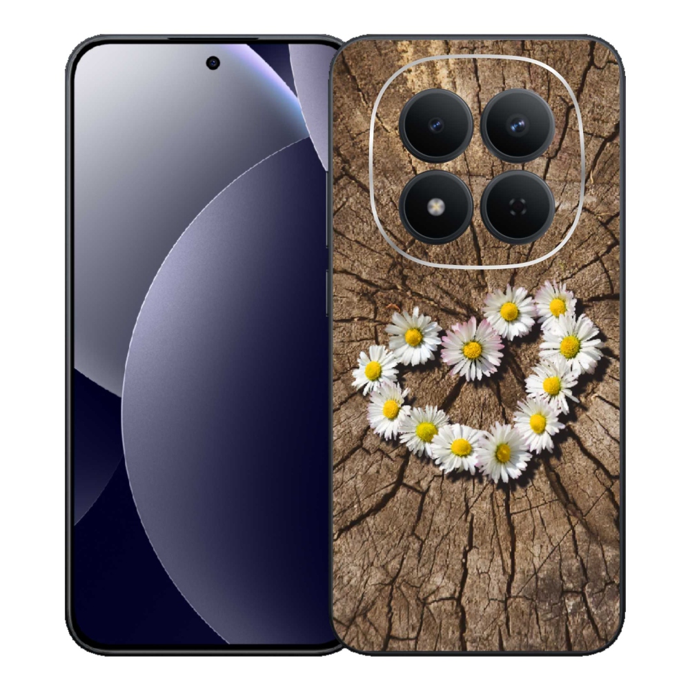 Gélový kryt mmCase na Xiaomi Redmi Note 15 Pro 5G - srdce z margaréty