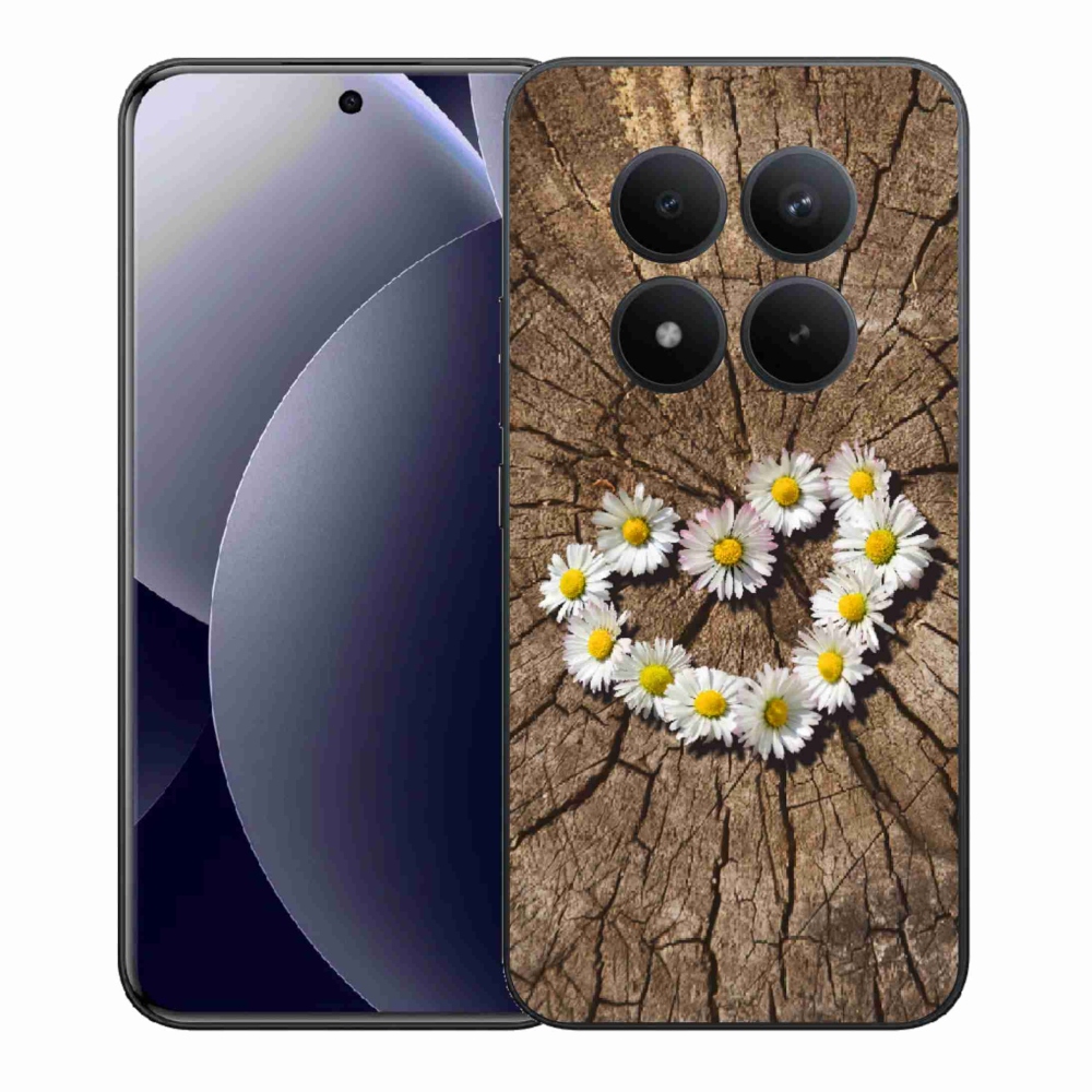 Gélový kryt mmCase na Xiaomi Redmi Note 15 Pro+ 5G/Xiaomi Poco M8 Pro 5G - srdce z margaréty