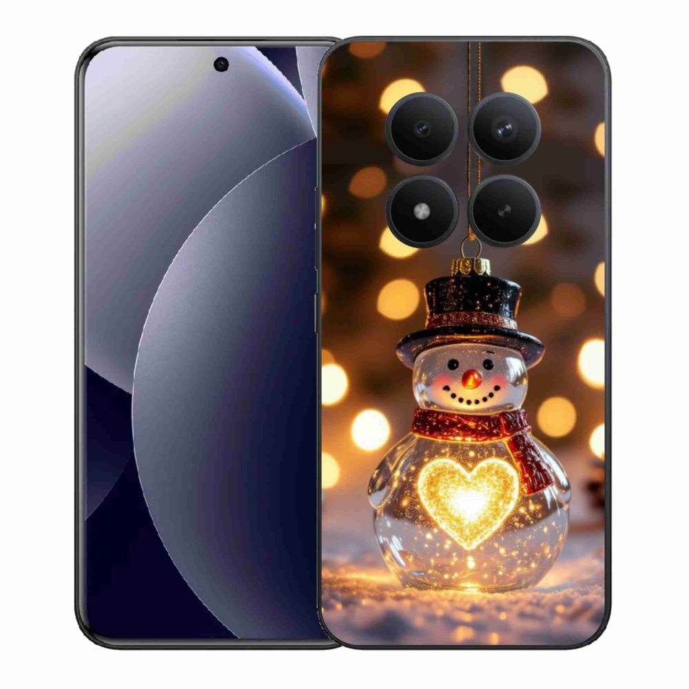 Gélový kryt mmCase na Xiaomi Redmi Note 15 Pro+ 5G - svietiaci vianočný snehuliak