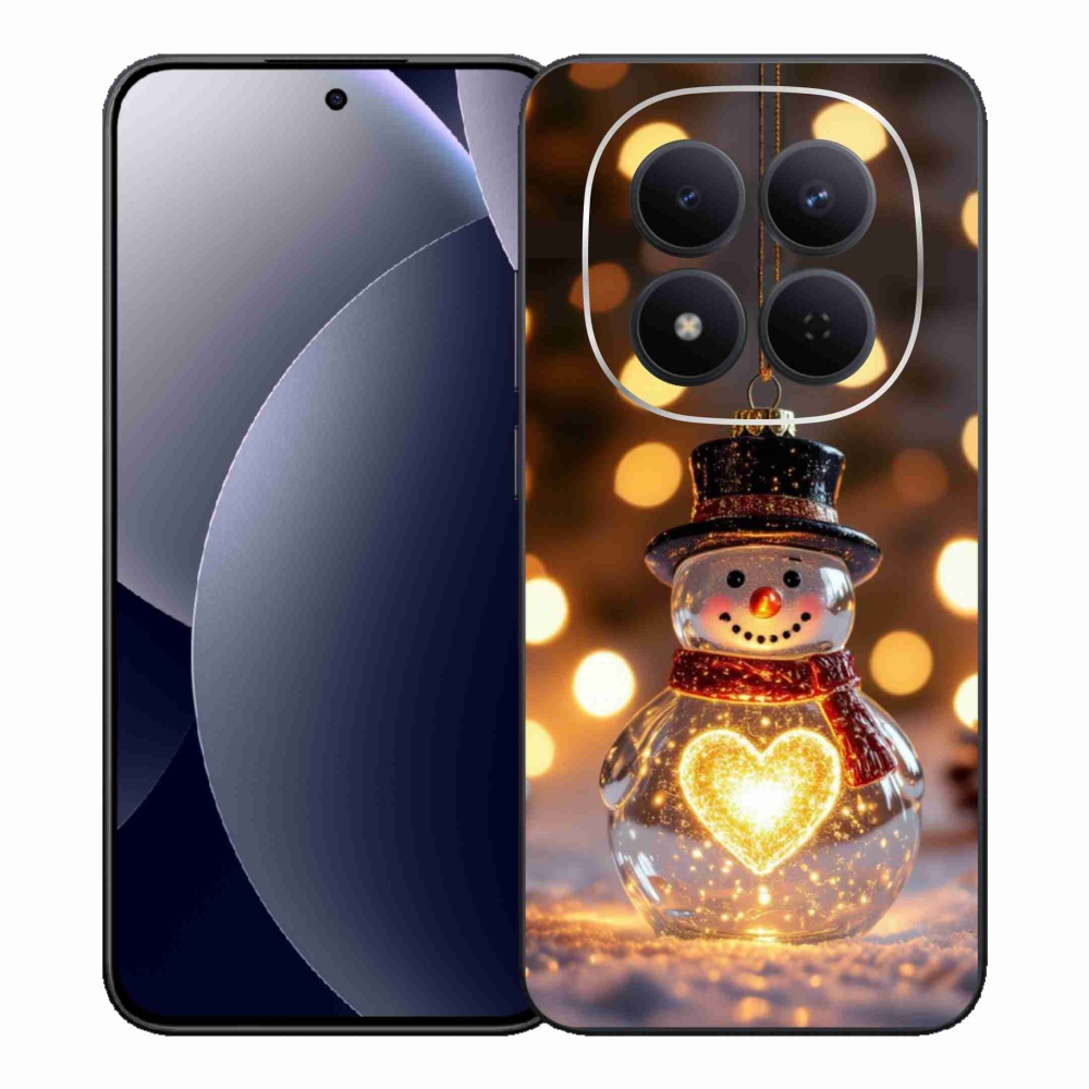 Gélový kryt mmCase na Xiaomi Redmi Note 15 Pro 5G - svietiaci vianočný snehuliak