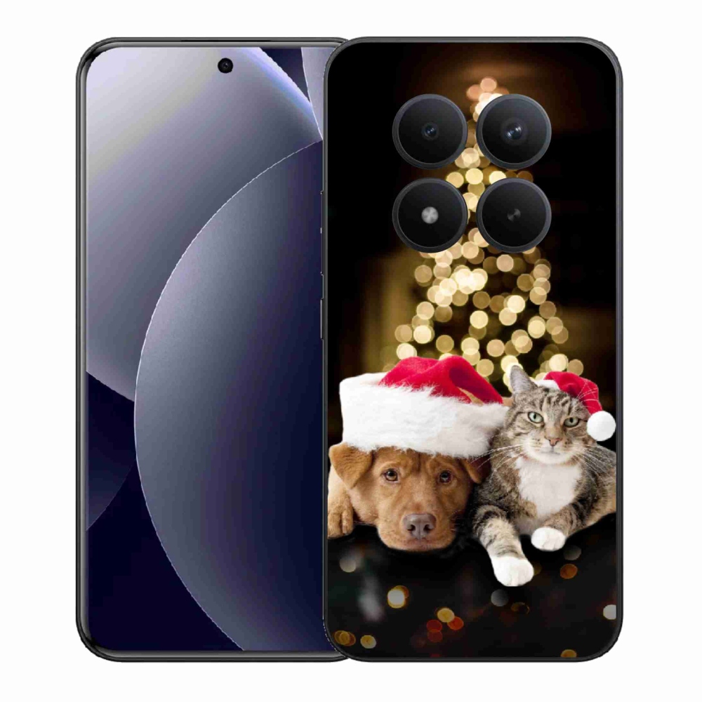 Gélový kryt mmCase na Xiaomi Redmi Note 15 Pro+ 5G/Xiaomi Poco M8 Pro 5G - vianočný pes a mačka