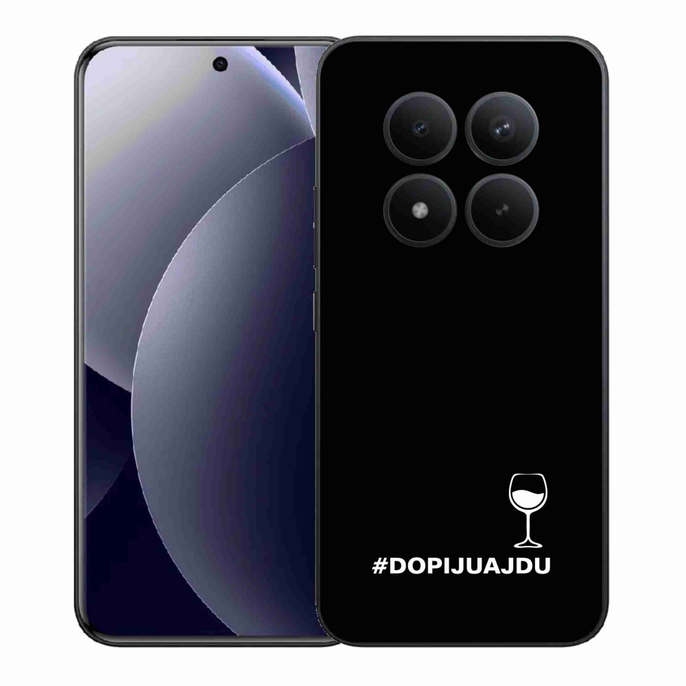 Gélový kryt mmCase na Xiaomi Redmi Note 15 Pro+ 5G/Xiaomi Poco M8 Pro 5G - vínny motív čierne pozadie