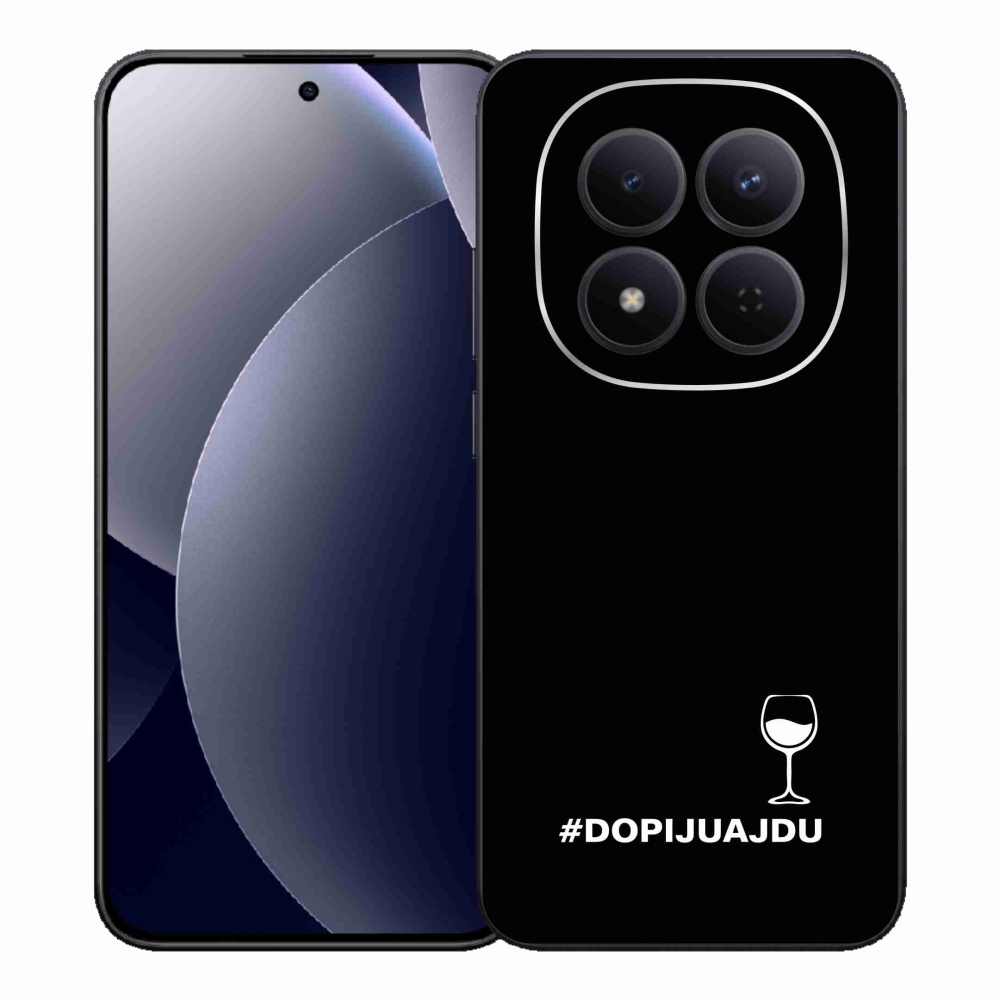 Gélový kryt mmCase na Xiaomi Redmi Note 15 Pro 5G - vínny motív čierne pozadie