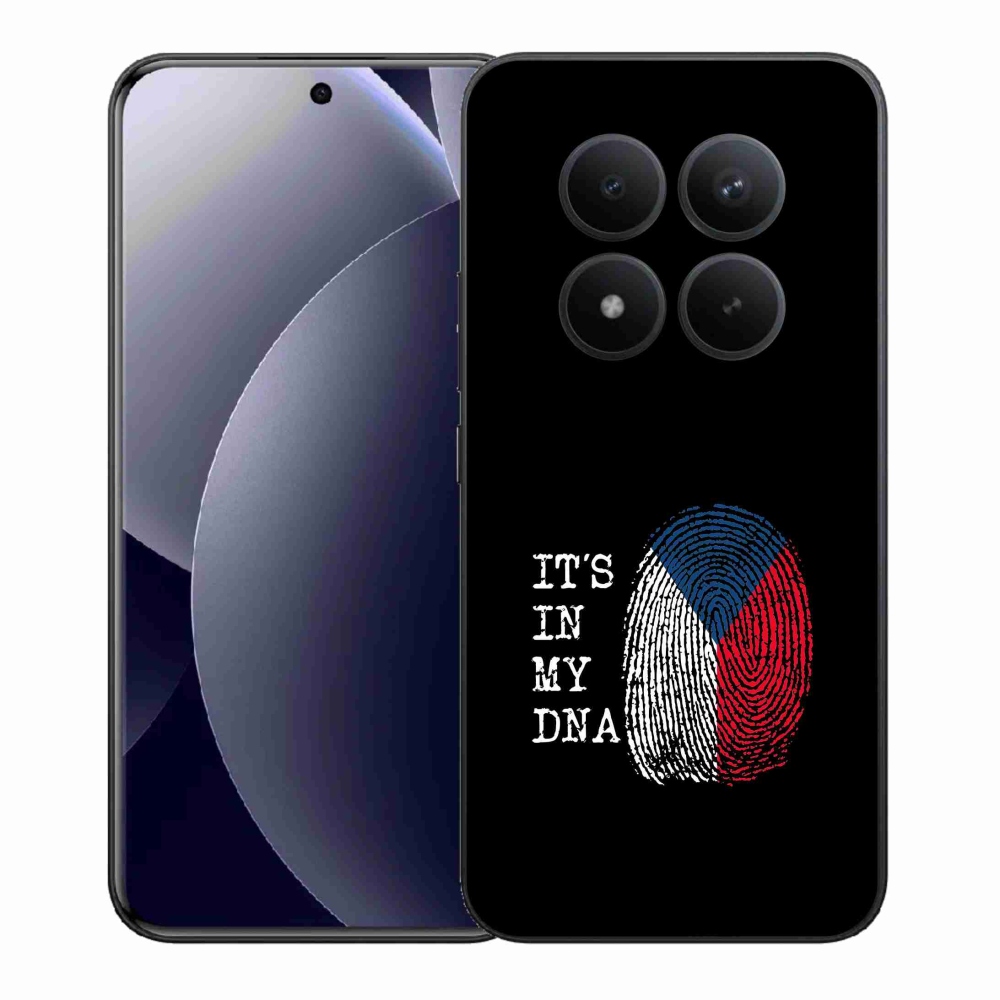 Gélový kryt mmCase na Xiaomi Redmi Note 15 Pro+ 5G/Xiaomi Poco M8 Pro 5G - vlajka odtlačok prsta čierne pozadie