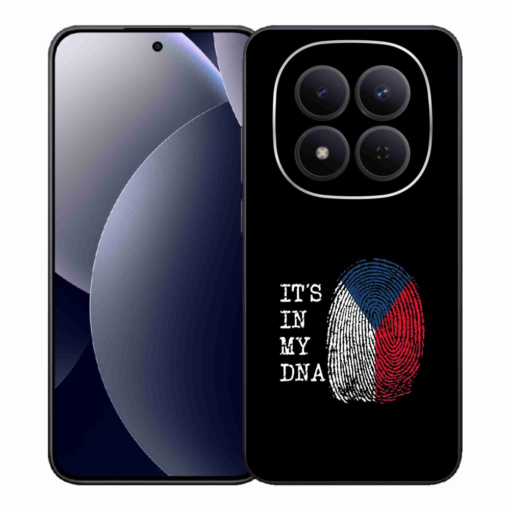 Gélový kryt mmCase na Xiaomi Redmi Note 15 Pro 5G - vlajka odtlačok prsta čierne pozadie