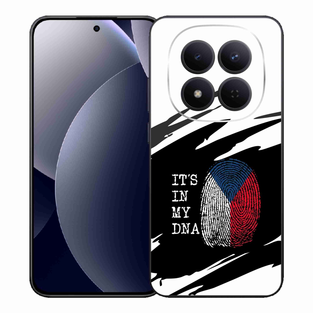 Gélový kryt mmCase na Xiaomi Redmi Note 15 Pro 5G - vlajka odtlačok prsta čiernobiele pozadie